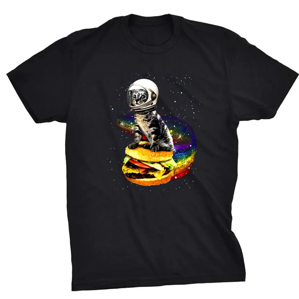

COSMIC 100% cotton cat lover unisex T shirt o-neck cat print men tshirt short sleeveshort sleeve t-shirt men tees