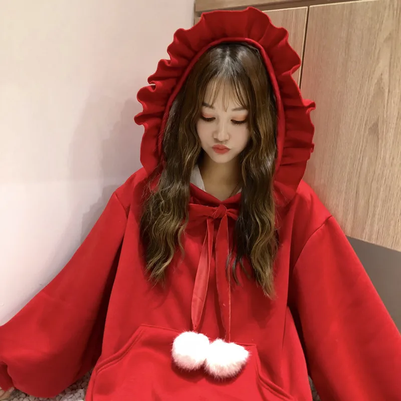 Женская толстовка с длинным рукавом kawaii розовая большого размера в Корейском