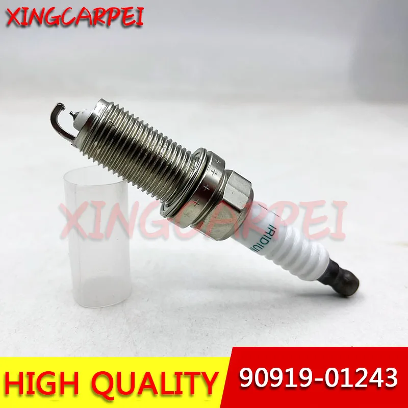 Фото Новые 4 шт. иридиевые свечи зажигания 90919-01243 FK16HR-11 для Toyota Corolla Vitz Ractis Auris 267700-7140 FK16HR11 VFKH16 №4