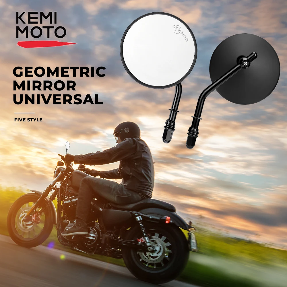 Зеркало заднего вида для мотоцикла универсальное зеркало скутера Harley Softail Dyna Street