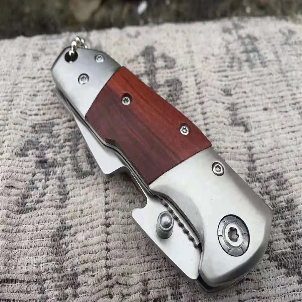 

F-115 Portable Folding Knife 58HRC Sand Light Surface 440 Blade Edc Camping Rescue Utility Tool Pocket Mini Self-Defense Knives