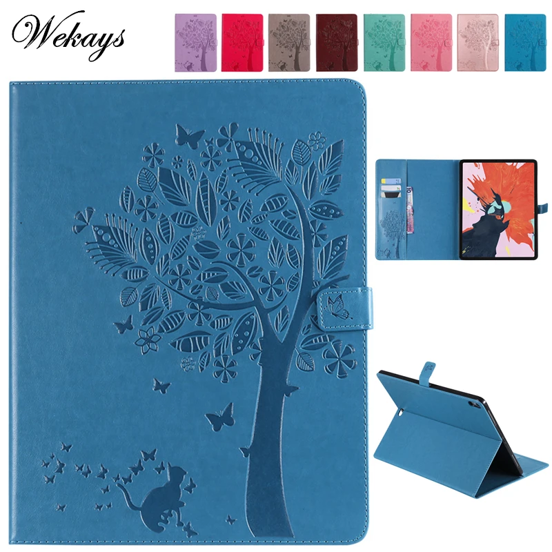 

Wekays для Apple Ipad Pro 12,9 "2018 мультфильм Cat Tree кожаный флип-чехол Funda чехол для Apple Ipad Pro 12,9 дюймов 2018 крышка чехол