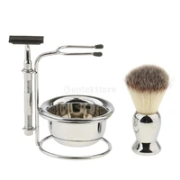 magideal mens beard grooming kit with shaving brush straight shaving razor bowl safety stand men facial beard cleaning