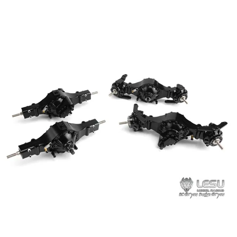 LESU металлический дифференциальный замок Передние Задние оси для RC TAMIYA 1/14