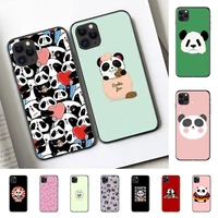 yinuoda cute panda phone case for iphone 11 12 13 mini pro xs max 8 7 6 6s plus x 5s se 2020 xr cover