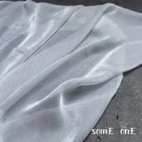 white organza tulle fabric micro folds stripe texture diy background decor skirt wedding dress clothes designer fabric