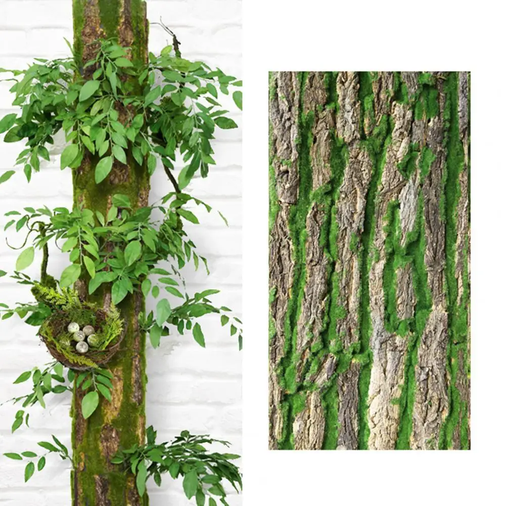 

Simulation Plant Tree Bark Wall Decoration Balcony Garden Furniture Office Ornament Artificial Moss For Water Pipe Pillar Cover