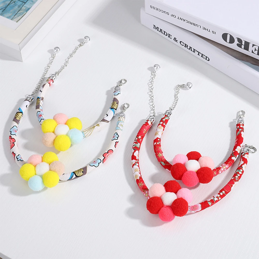 

Pet Cats Collars Hairball Flower Adjustable Necklace Cat Collar Necklace Accessories Products For Pet Small Dogs Collar Puppy