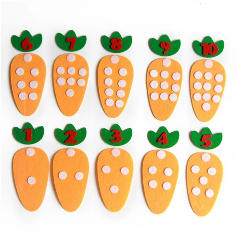 Игрушки Монтессори математическая цифровая подходящая игра число моркови 1-10