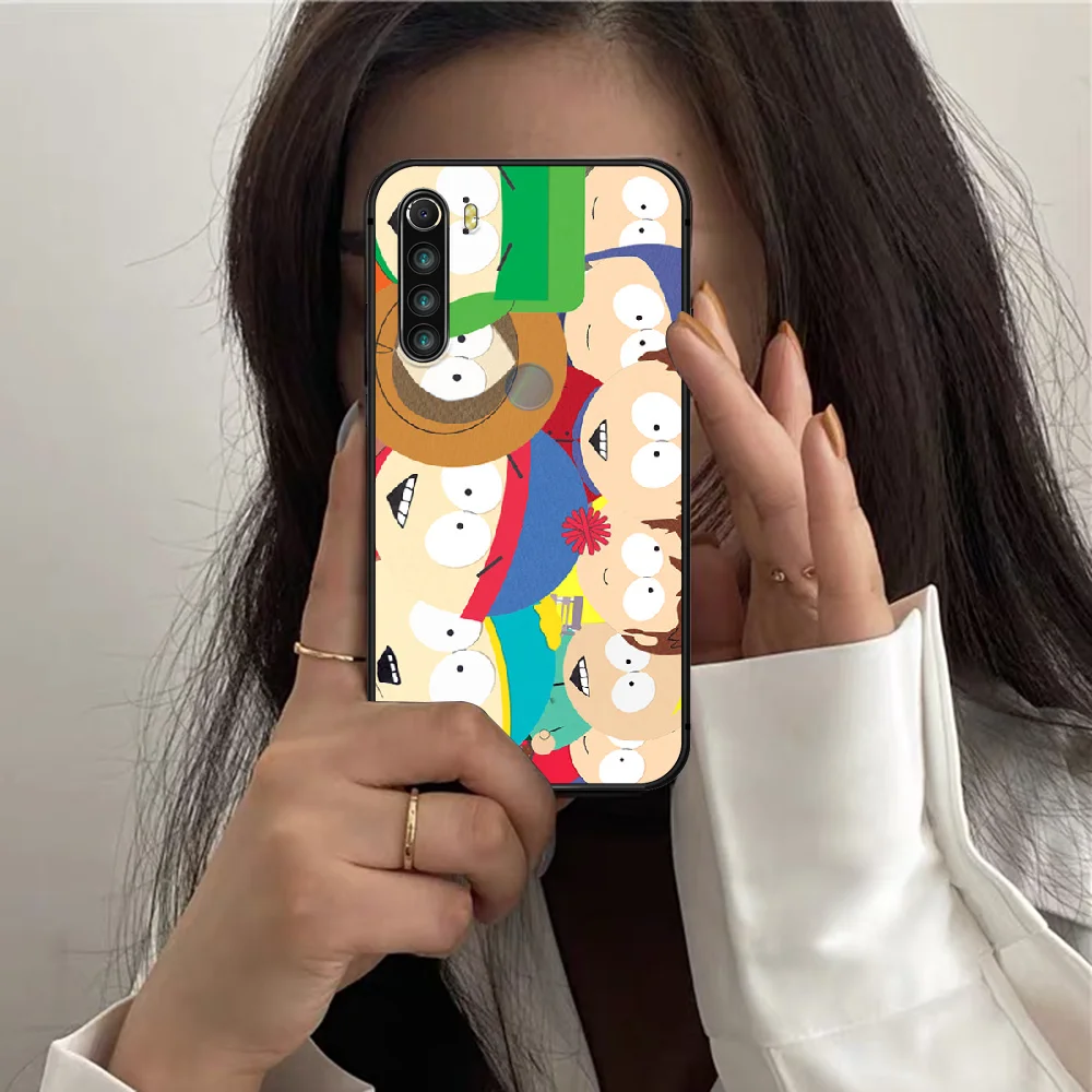 

Souths-Park Cartoon Phone Case For XIAOMI Redmi Note 6 7 8 9 10 T Pro K40 black Hoesjes Pretty Coque Tpu Funda Trend Etui Soft