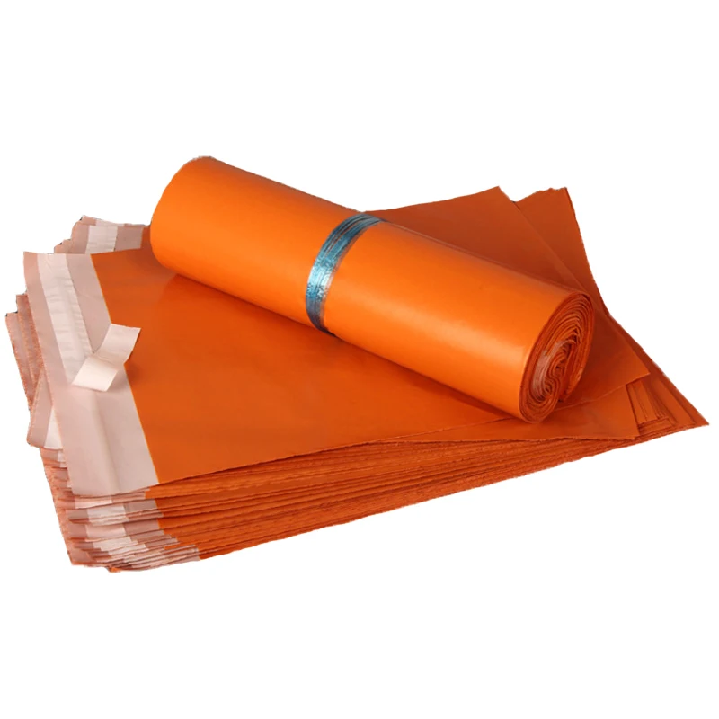 

8 Sizes New Arrival Shipping Envelope Bag Orange Plastic Courier Bags Express Packing Bag Business Clothes Mailbag 100Pcs