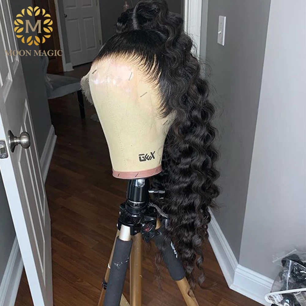 Парик с глубоким волнистым кружевным фронтом 360 al предварительно выщипывающийся