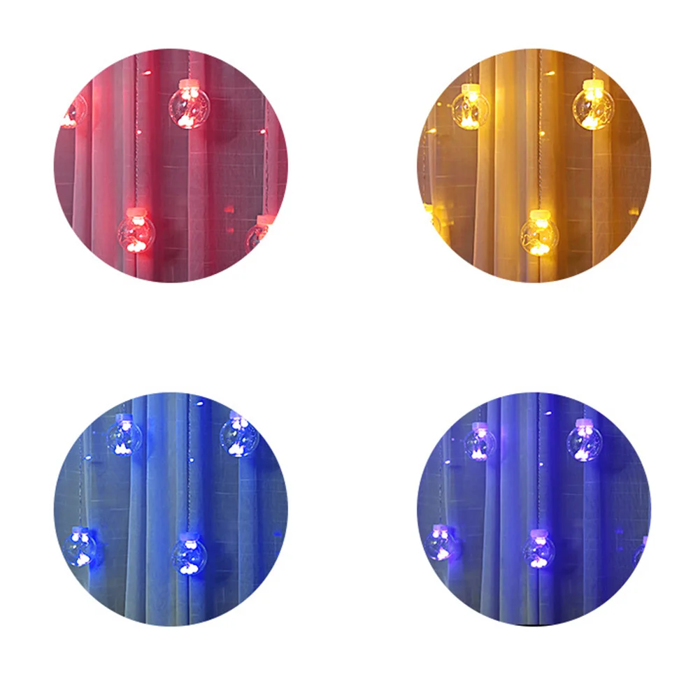 

2.5m LED String Curtain Lights with 12 Bulbs Christmas Decorations For Weddings New Years Christmas Tree Home Party Decorations