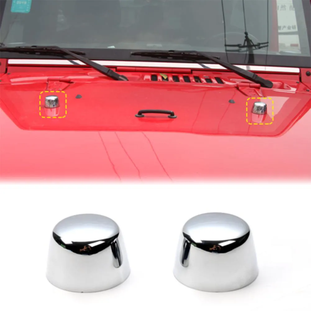 

Parts Hood Rubber Head Cover Replacement Trim 2pcs/kit Accessories Chrome