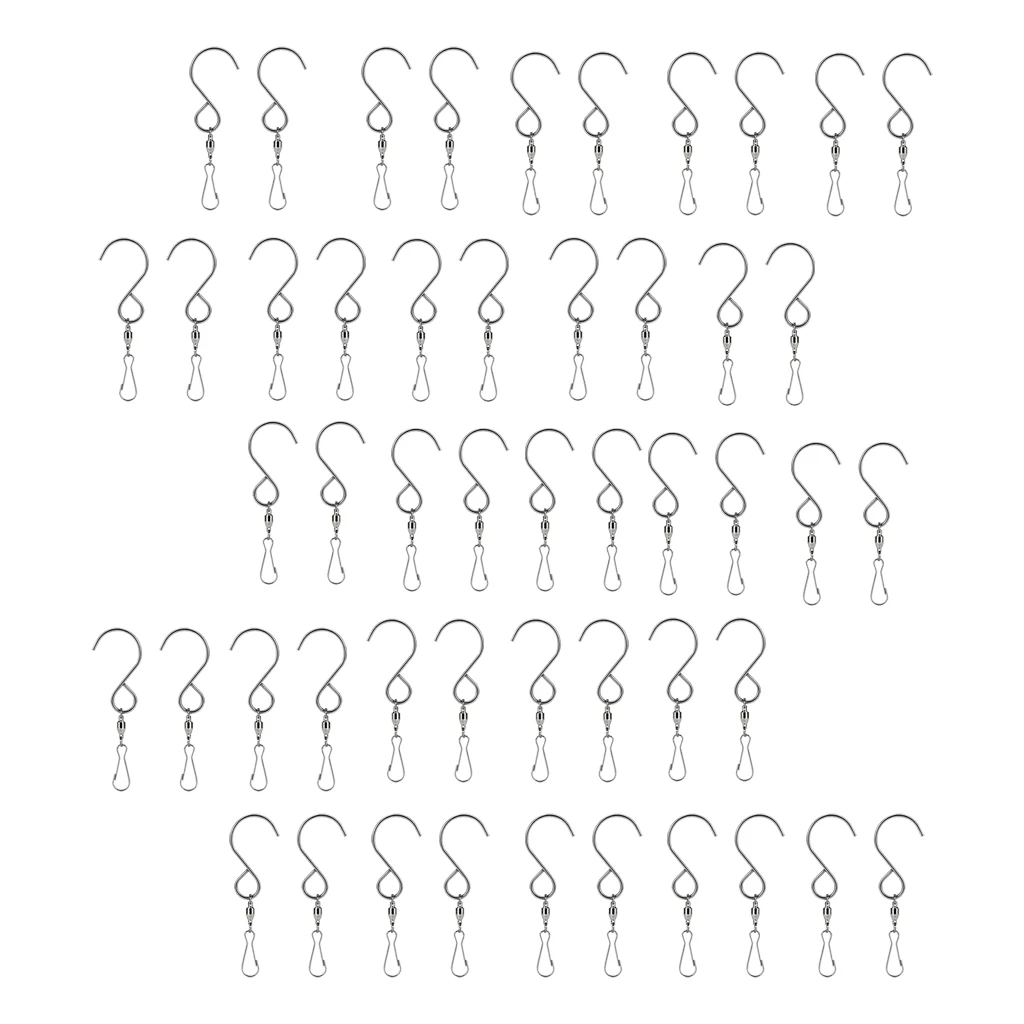 50 шт. поворотные крючки клипсы Вешалка Висячие колокольчики хрустальные