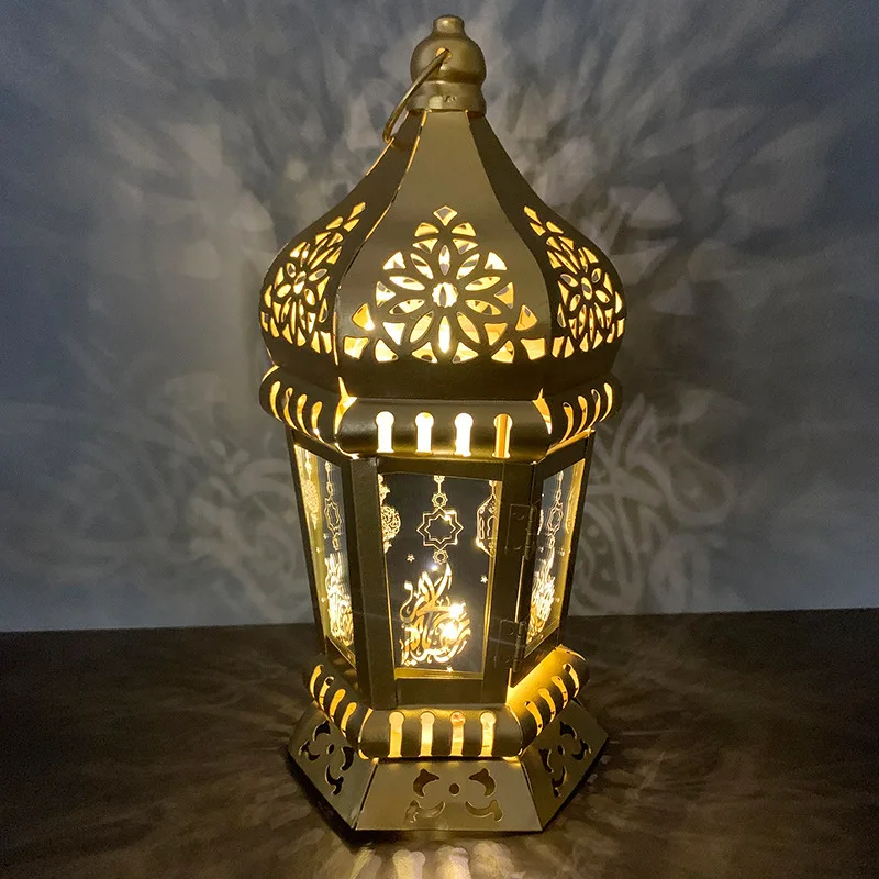 2020 New Eid Metal LED Lantern Ramadan Decoration Mubarak Islamic Muslim Lights Festival Party Decor Supplies | Дом и сад
