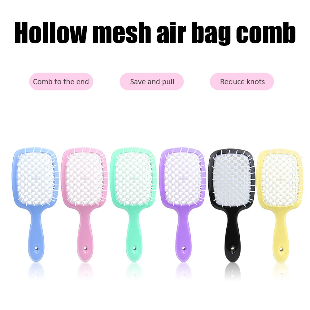 

Tangled Hair Brush Salon Hair Styling Tools Large Plate Combs Massage Scalp Hair Comb Hair Brushes Girls Ponytail Comb Hollowing