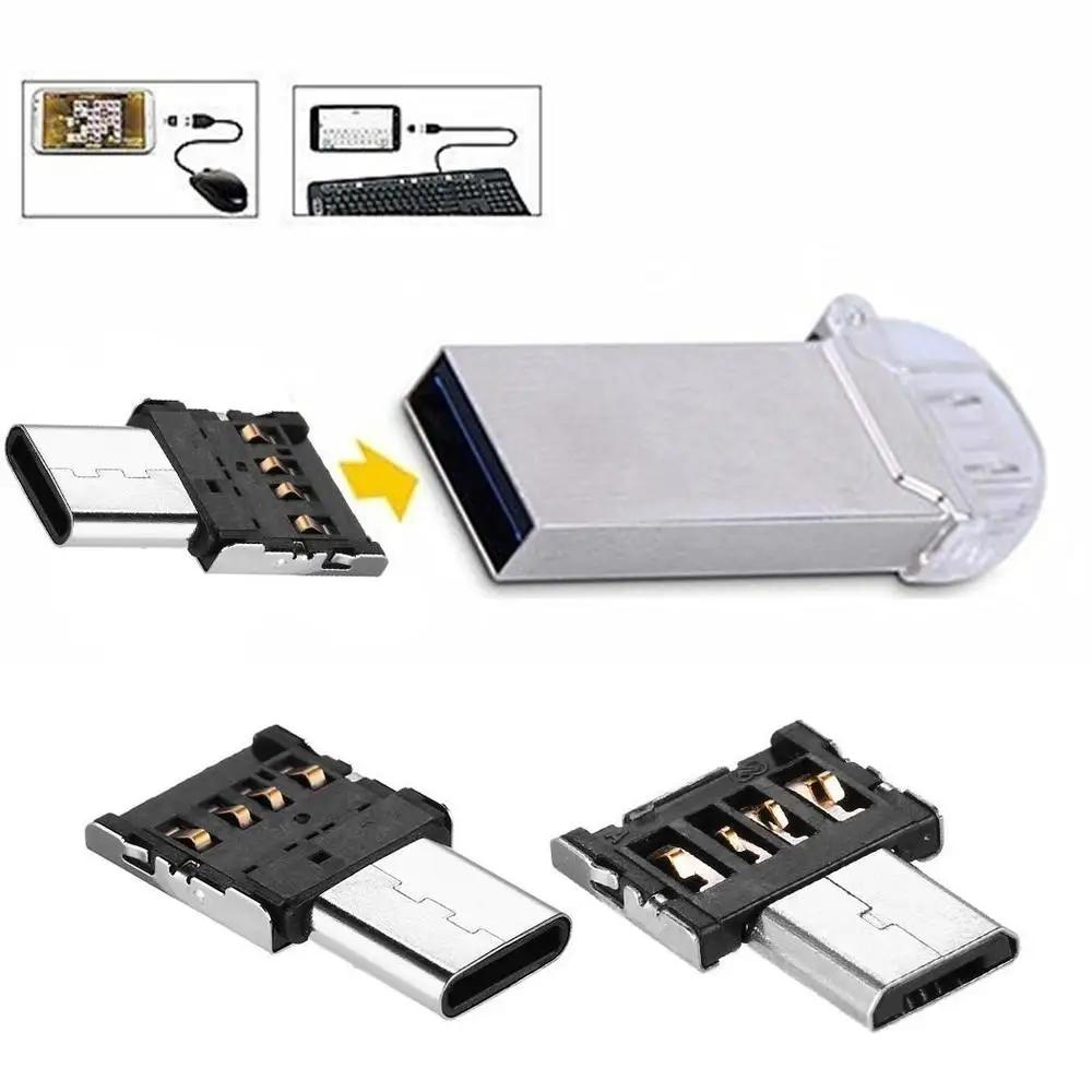 OTG адаптер usb type C Micro USB для USB-C адаптеры huawei samsung Xiaomi флэш-накопитель Мышь