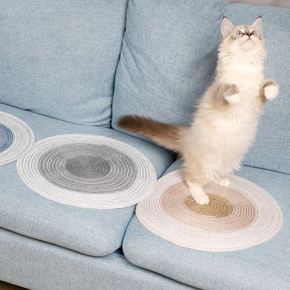 

70% Dropshipping!!Pet Mat Hand-woven Scratch-Resistant Cotton Line Cat Grinding Claw Mat for Summer