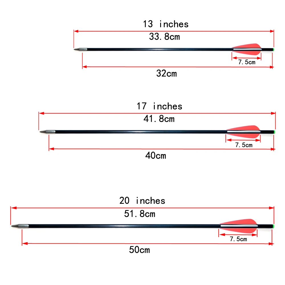 6/12/24/30 шт. * 13/17/20-быстрострелы арбалет болты для арбалетного охотничьего стрельбы