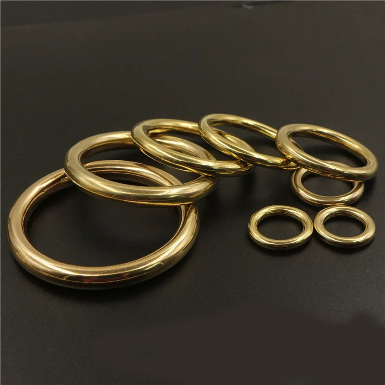 2 шт Твердая Сумка с декором из жёлтой меди ремень O Rings собачий ошейник