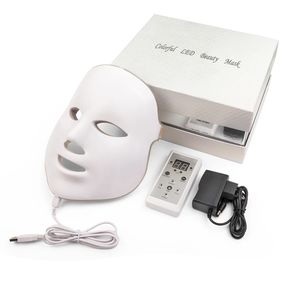 

7 colors LED Facial Mask face mask Skin Care beauty Mask Photon Therapy Light Skin Rejuvenation Facial PDT Korean