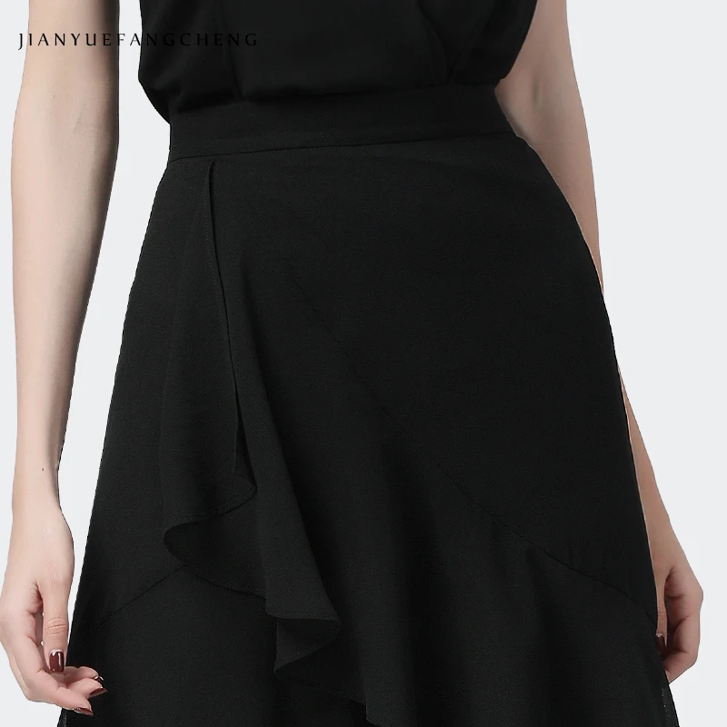 Женская шифоновая юбка с оборками