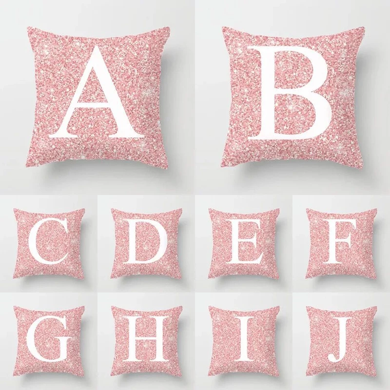 

Letter Print Pillow Case Throw Pillows Covers Home Supplies Cushion Cover Square Waist Throw Cushion Cover Pillowslip Car Decor