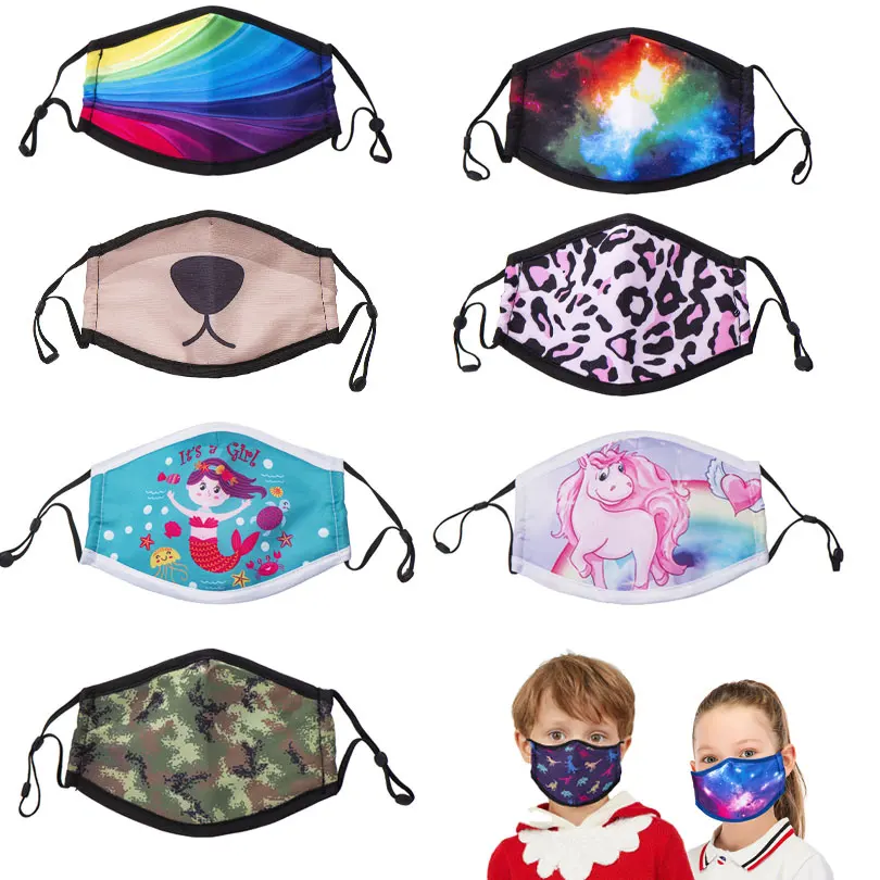 Детская Хлопковая маска с рисунком единорога звездного радуги | Красота и