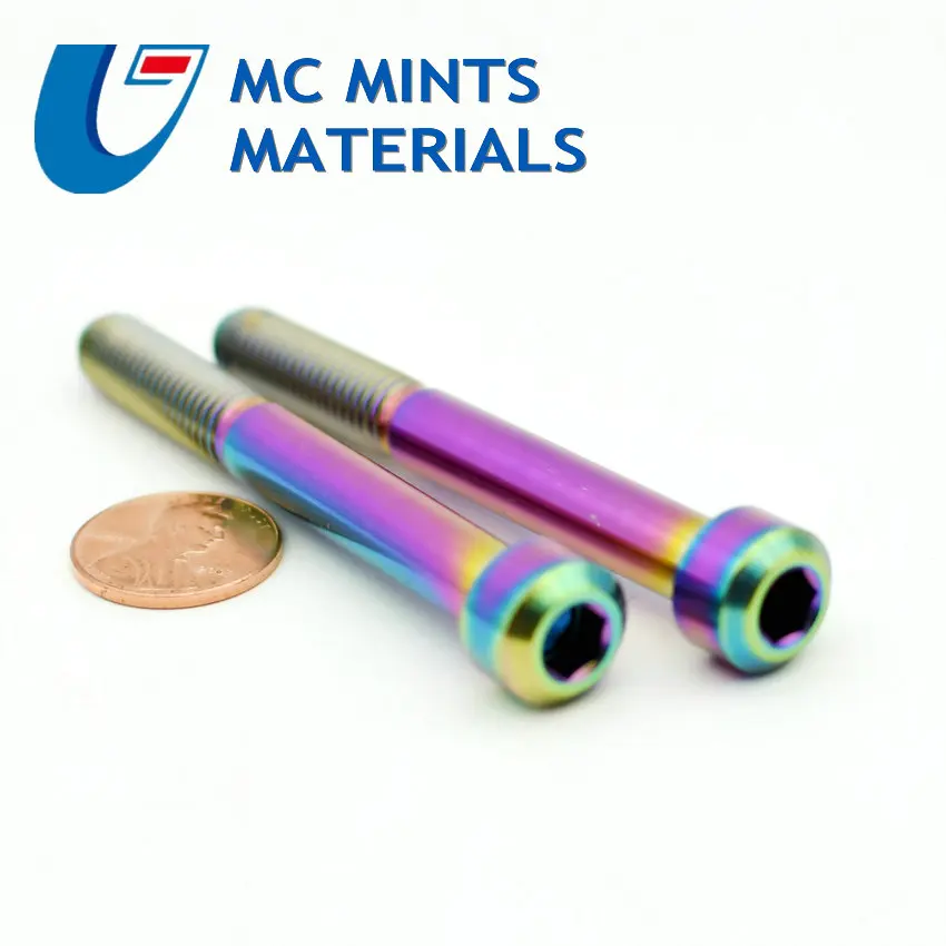 Титановые болты для Ti M8 X15 20 25 30 35 40 45 50 55 60 65 70 80 мм шестигранный ключ торцевой головкой винт для велосипеда мотоцикла автомобиля запчасти