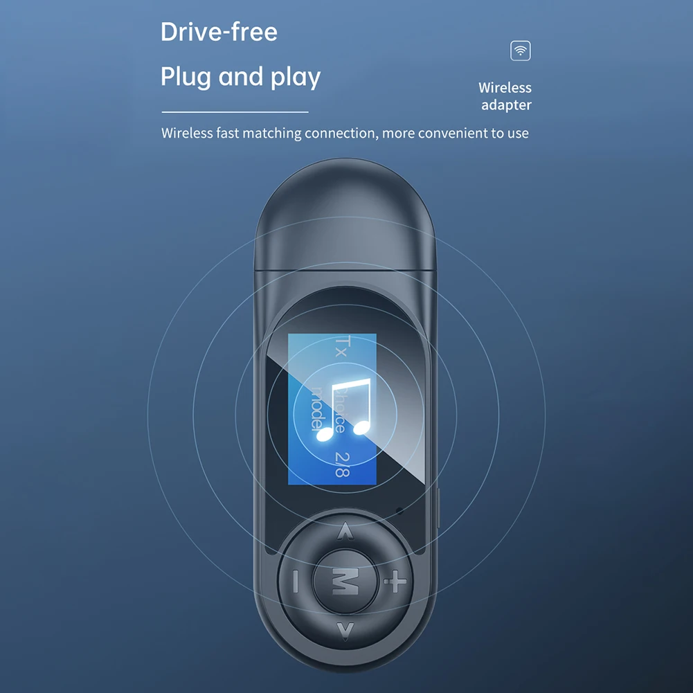 

Audio Transmitter Receiver LCD Display T13 2 in 1 Bluetooth 5.0 Adapter Dongle Easily Installation Personal Car Element