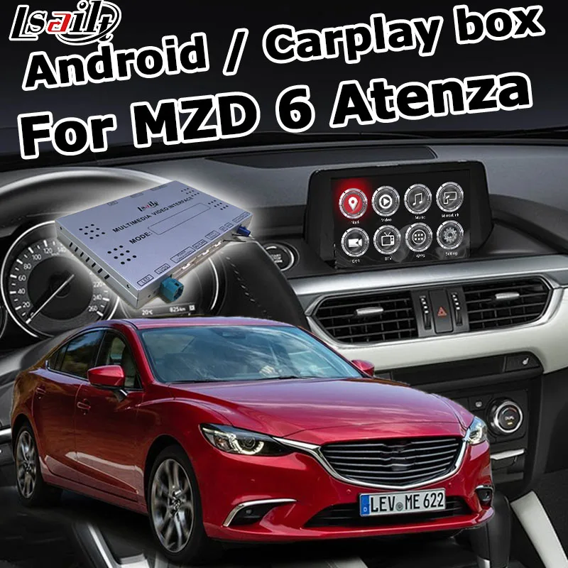 Интерфейсная коробка Android / carplay для Mazda 6 Atenza с GPS навигацией интерфейсная видео