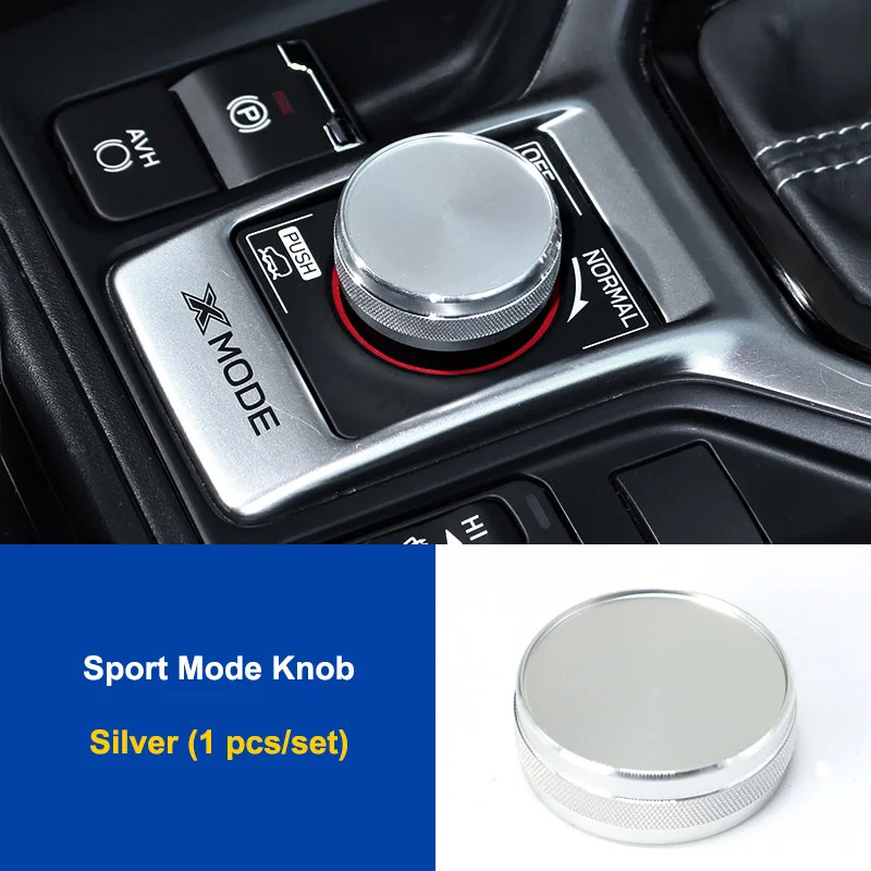 SportKnob Silver 1pc QHCP алюминиевый сплав автомобильный CD аудио стерео Кнопка регулировки переключатель кольцо панель управления AC ручка Крышка для Subaru Forester XV 18-19 - Название цвета: SportKnob Silver 1pc