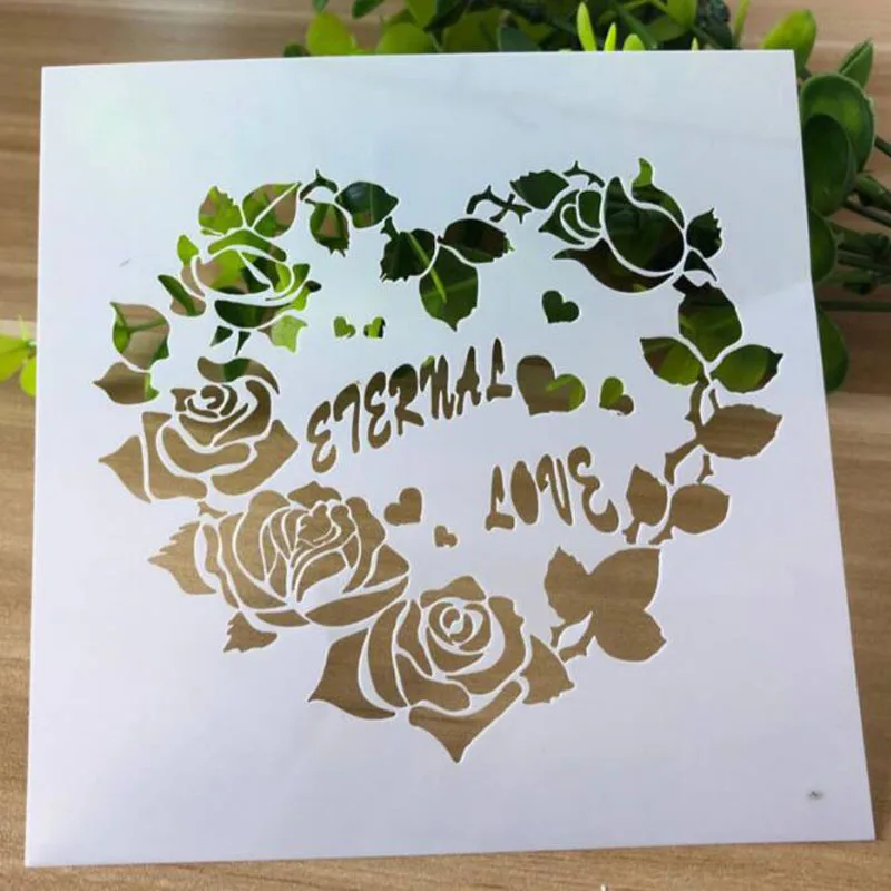 1 шт. трафареты Луна пузырь шаблон для рисования сердце трафарет розы альбом