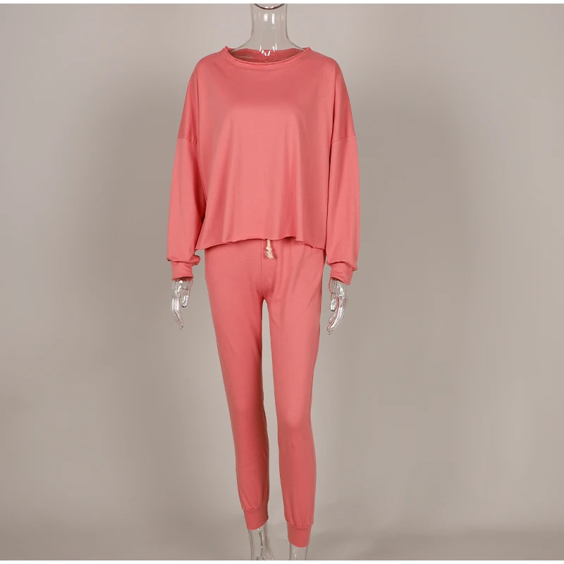 Весенний женский спортивный костюм комплект из двух предметов свитшот с длинным