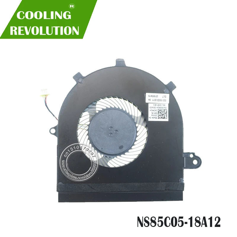 Вентилятор охлаждения процессора ноутбука NS85C05 DC05V 0.50A 4PIN для Dell Inspiron 7586 2 в 1 DP / N