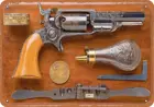 Винтажный внешний вид Оловянная металлическая табличка 8x12 дюймов-Gun Art - 1855 Colt Sidehammer