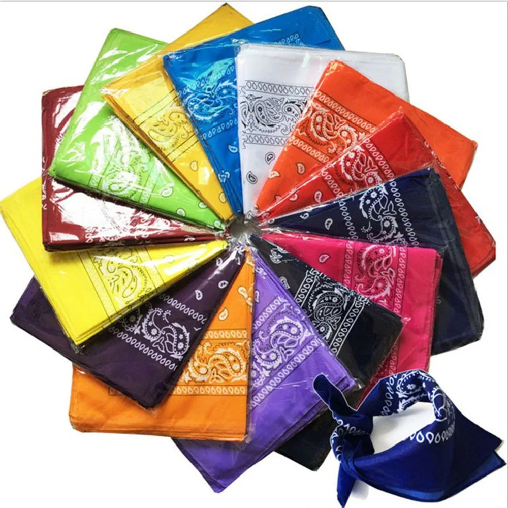 

Unisex Hip Hop Headwear Hair Band Scarf Wrist Wraps Square Scarves Print Handkerchief