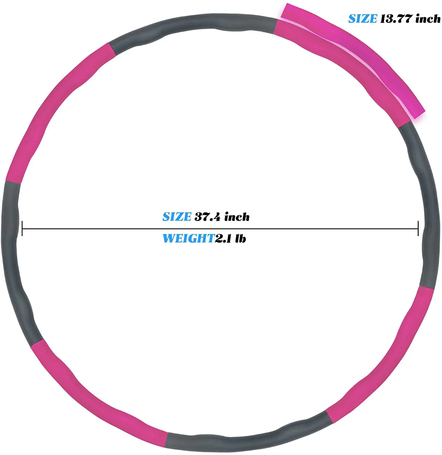 Weighted Fitness Circle Suitable For Adults And Beginners 8-Section Detachable Design Exercise Equipment | Спорт и развлечения