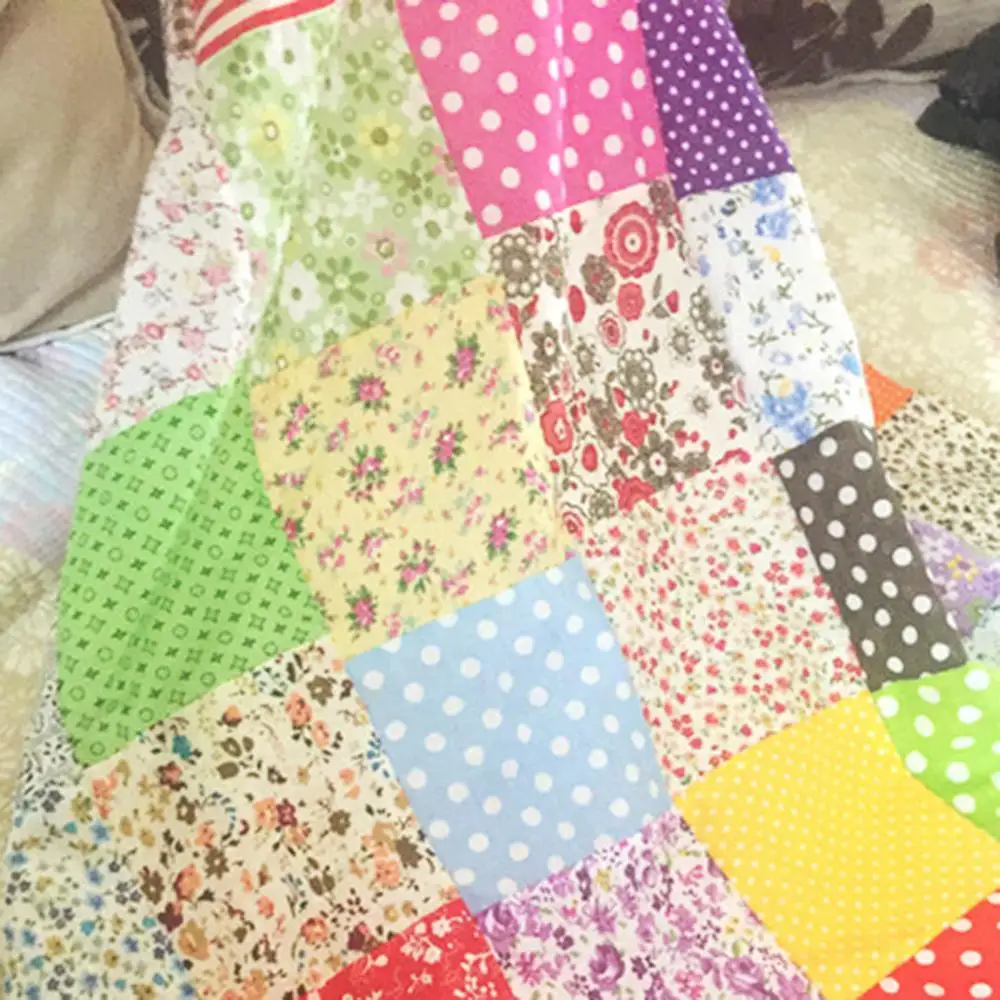9.8&quot x Different Pattern Quilting Fabric Patchwork Craft Tissus Cotton DIY Sewing Scrapbooking Dot Artcraft | Дом и сад