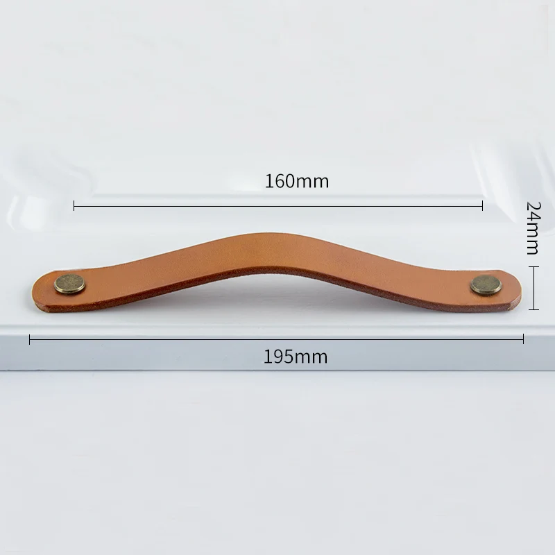 

Ручки TENCHTWO в скандинавском стиле, оранжевые кожаные ручки для кухонного шкафа, книжного шкафа, ящика, детская мебель