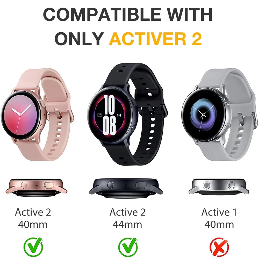 Прозрачный чехол для Samsung Galaxy Watch Active 2 Active2 40 мм 44 защитный со стеклом защитная