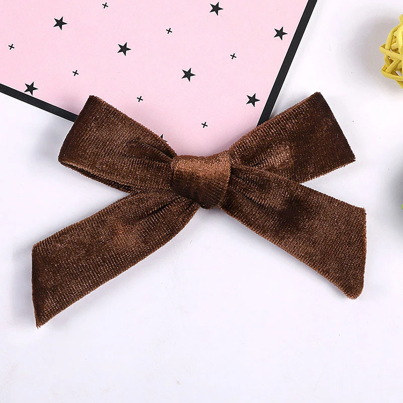 Повязка на голову для маленьких девочек бархатная повязка с бантиком