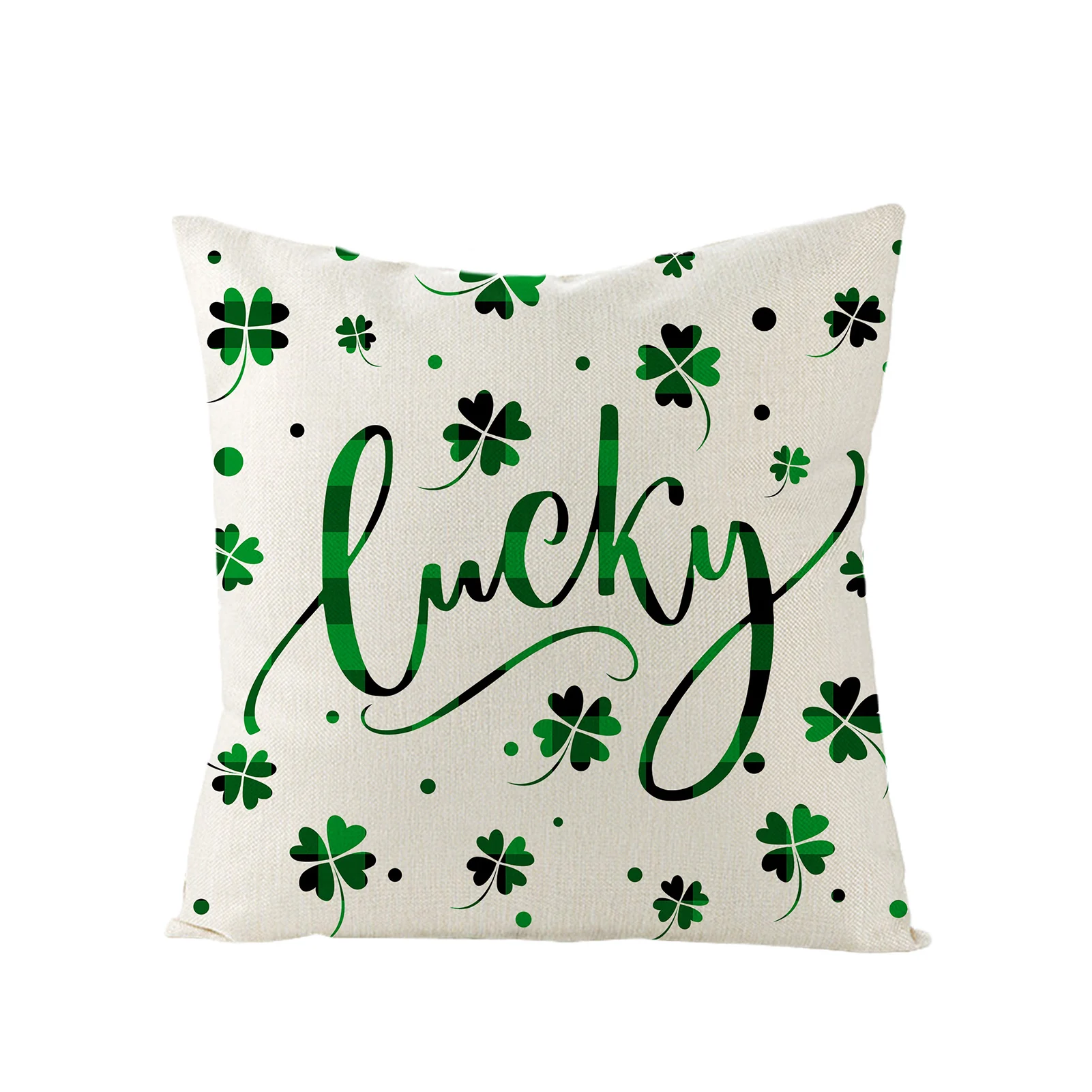 

2021 St Patricks Day Pillow Case Festive Sofa Cushion Linen Cover Home Decor 45X45CM DH