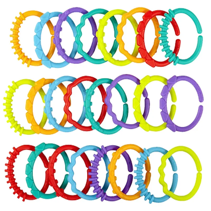 10 шт./компл. пластиковая ручка детский прорезыватель погремушки резиновые