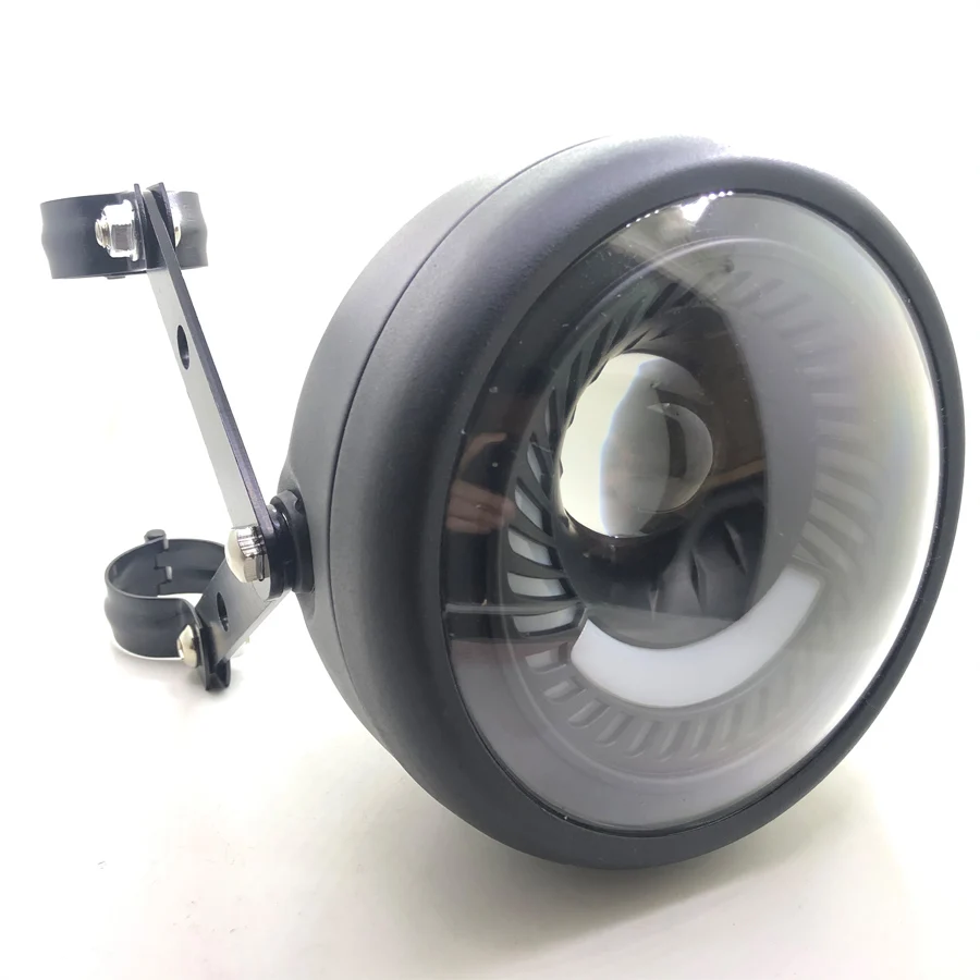 

Для Harley Suzuki Triumph 1 комплект 39-41 мм вилка фара мотоцикла кронштейн с светодиодный фонарь дальнего ближнего света ангельский глаз индикатор