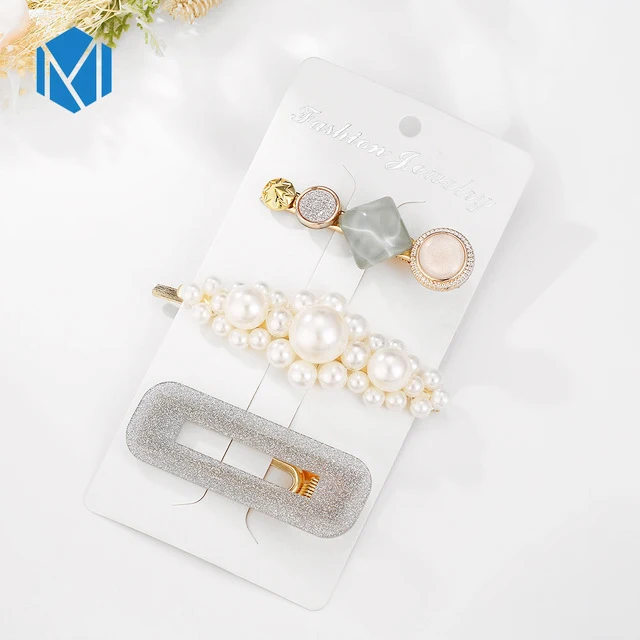 3pcs square grey M MISM INS Круглый корейский Кристалл Сплав заколки для волос Макарон цвет заколки BB шпильки Заколки для женщин обувь девочек аксессуары для волос - Цвет: 3pcs square grey