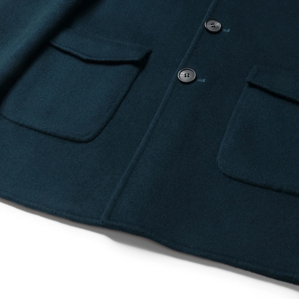 

Luxury Albaka 90% Wool Clothing for Men Autumn Formal Slim Unique Dark Green Real Woollen Coats