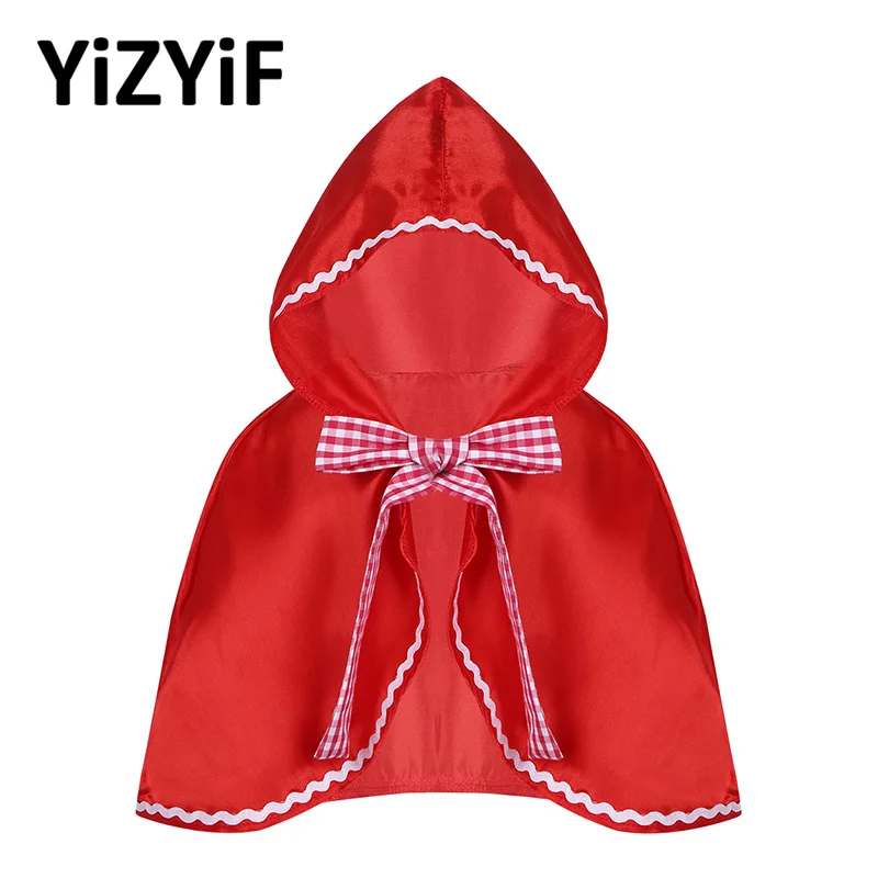 

Kids Girls Hooded Cloak Cape for Halloween Cosplay Party Costume Dress Up Children Cloak Shawl Movie Cosplay Costume Accessories