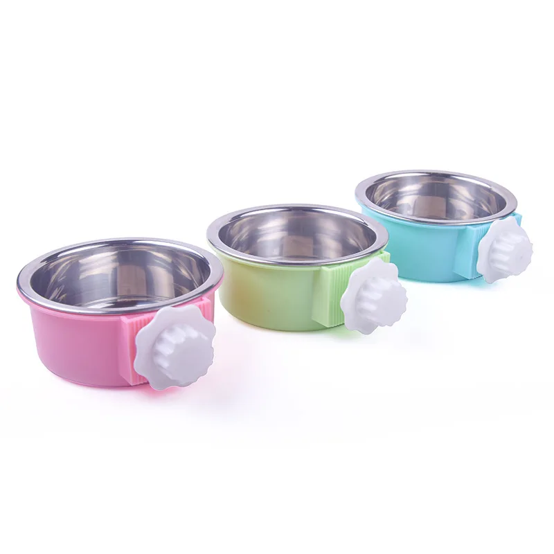 

Pet supplies pet bowls, hanging dog candy, stainless steel fixed cat bowl